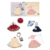 Maxbell 1:6 BJD Doll Dress Clothing with Accessories for Kids Cosplay for 11.81 inch Red