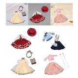 Maxbell 1:6 BJD Doll Dress Clothing with Accessories for Kids Cosplay for 11.81 inch Red