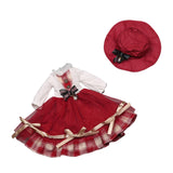 Maxbell 1:6 BJD Doll Dress Clothing with Accessories for Kids Cosplay for 11.81 inch Red