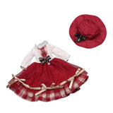 Maxbell 1:6 BJD Doll Dress Clothing with Accessories for Kids Cosplay for 11.81 inch Red