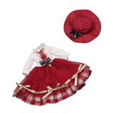 Maxbell 1:6 BJD Doll Dress Clothing with Accessories for Kids Cosplay for 11.81 inch Red