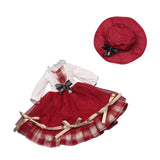 Maxbell 1:6 BJD Doll Dress Clothing with Accessories for Kids Cosplay for 11.81 inch Red