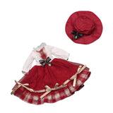 Maxbell 1:6 BJD Doll Dress Clothing with Accessories for Kids Cosplay for 11.81 inch Red