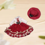 Maxbell 1:6 BJD Doll Dress Clothing with Accessories for Kids Cosplay for 11.81 inch Red