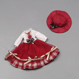 Maxbell 1:6 BJD Doll Dress Clothing with Accessories for Kids Cosplay for 11.81 inch Red