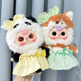 Maxbell Plush Doll Suspender Skirt Pretend Play Educational Dress up for 7.87'' Doll green