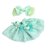 Maxbell Plush Doll Suspender Skirt Pretend Play Educational Dress up for 7.87'' Doll green