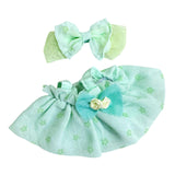 Maxbell Plush Doll Suspender Skirt Pretend Play Educational Dress up for 7.87'' Doll green