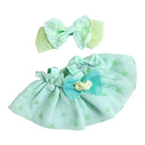 Maxbell Plush Doll Suspender Skirt Pretend Play Educational Dress up for 7.87'' Doll green