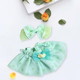 Maxbell Plush Doll Suspender Skirt Pretend Play Educational Dress up for 7.87'' Doll green