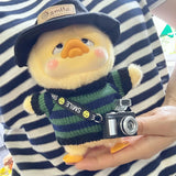 Maxbell Duck Plush Clothes Soft Photo Props Stylish Doll Sweater with Hat and Camera