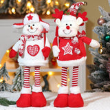 Maxbell Stretchable Christmas Doll Holiday Decorative for Living Room Window Desktop Christmas Elk