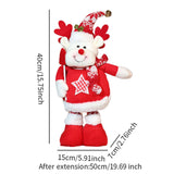 Maxbell Stretchable Christmas Doll Holiday Decorative for Living Room Window Desktop Christmas Elk
