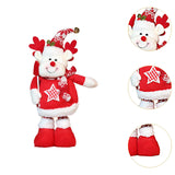 Maxbell Stretchable Christmas Doll Holiday Decorative for Living Room Window Desktop Christmas Elk