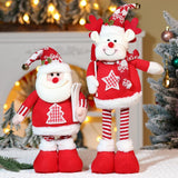 Maxbell Stretchable Christmas Doll Holiday Decorative for Living Room Window Desktop Christmas Elk