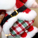 Maxbell Christmas Decoration Plush Figurine Telescopic Legs for Party Desktop Window Santa Claus