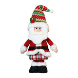Maxbell Christmas Decoration Plush Figurine Telescopic Legs for Party Desktop Window Santa Claus