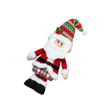 Maxbell Christmas Decoration Plush Figurine Telescopic Legs for Party Desktop Window Santa Claus