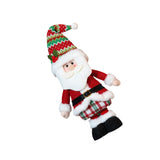 Maxbell Christmas Decoration Plush Figurine Telescopic Legs for Party Desktop Window Santa Claus