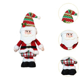 Maxbell Christmas Decoration Plush Figurine Telescopic Legs for Party Desktop Window Santa Claus