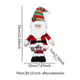 Maxbell Christmas Decoration Plush Figurine Telescopic Legs for Party Desktop Window Santa Claus