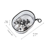 Maxbell Clear Figure Display Bag for Figures Collectibles Doll Collectors Plush Doll Bag with Keychain Black