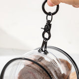 Maxbell Clear Figure Display Bag for Figures Collectibles Doll Collectors Plush Doll Bag with Keychain Black