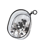 Maxbell Clear Figure Display Bag for Figures Collectibles Doll Collectors Plush Doll Bag with Keychain Black