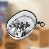 Maxbell Clear Figure Display Bag for Figures Collectibles Doll Collectors Plush Doll Bag with Keychain Black