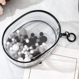 Maxbell Clear Figure Display Bag for Figures Collectibles Doll Collectors Plush Doll Bag with Keychain Black