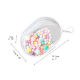 Maxbell Clear Figure Display Bag for Figures Collectibles Doll Collectors Plush Doll Bag with Keychain White