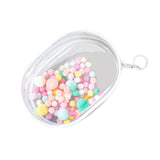 Maxbell Clear Figure Display Bag for Figures Collectibles Doll Collectors Plush Doll Bag with Keychain White