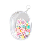 Maxbell Clear Figure Display Bag for Figures Collectibles Doll Collectors Plush Doll Bag with Keychain White