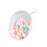 Maxbell Clear Figure Display Bag for Figures Collectibles Doll Collectors Plush Doll Bag with Keychain White