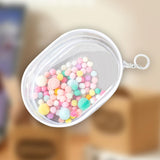 Maxbell Clear Figure Display Bag for Figures Collectibles Doll Collectors Plush Doll Bag with Keychain White