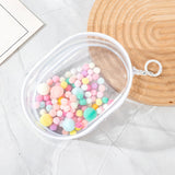 Maxbell Clear Figure Display Bag for Figures Collectibles Doll Collectors Plush Doll Bag with Keychain White