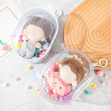 Maxbell Clear Figure Display Bag for Figures Collectibles Doll Collectors Plush Doll Bag with Keychain Clear