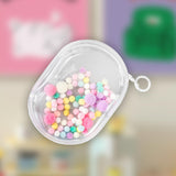 Maxbell Clear Figure Display Bag for Figures Collectibles Doll Collectors Plush Doll Bag with Keychain Clear