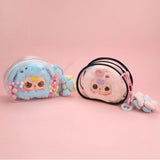 Maxbell 2xClear Figure Display Bag Organizer PVC Doll Display Case for Doll Collectors White