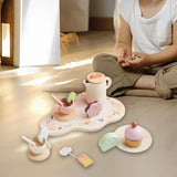 Maxbell Afternoon Tea Party with Food Tea Party Tableware for Children Birthday Gift Style C