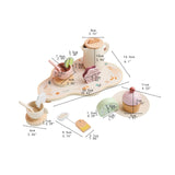 Maxbell Afternoon Tea Party with Food Tea Party Tableware for Children Birthday Gift Style C