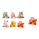 Maxbell 6 Pieces Plush Animal Toy Random Stuffed Animal for Children Girls Boys Kids