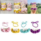 Maxbell Plush Figure Overall Skirt Pretend Play Clothing DIY Dress up for 17cm Dolls Pink