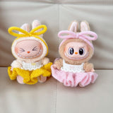 Maxbell Plush Figure Overall Skirt Pretend Play Clothing DIY Dress up for 17cm Dolls Pink