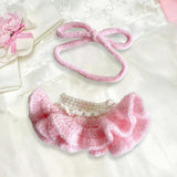 Maxbell Plush Figure Overall Skirt Pretend Play Clothing DIY Dress up for 17cm Dolls Pink