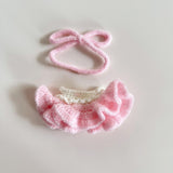 Maxbell Plush Figure Overall Skirt Pretend Play Clothing DIY Dress up for 17cm Dolls Pink