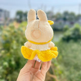 Maxbell Plush Figure Overall Skirt Pretend Play Clothing DIY Dress up for 17cm Dolls yellow