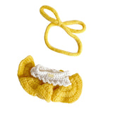 Maxbell Plush Figure Overall Skirt Pretend Play Clothing DIY Dress up for 17cm Dolls yellow