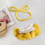 Maxbell Plush Figure Overall Skirt Pretend Play Clothing DIY Dress up for 17cm Dolls yellow