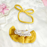 Maxbell Plush Figure Overall Skirt Pretend Play Clothing DIY Dress up for 17cm Dolls yellow